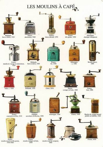 Collection of vintage coffee grinders