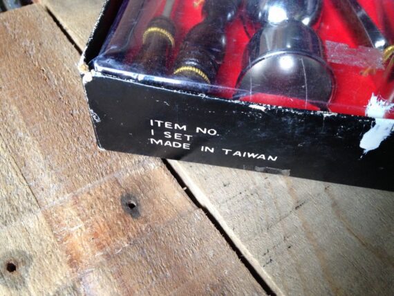 Bar set wood 1970 Taiwan boxed - Image 3