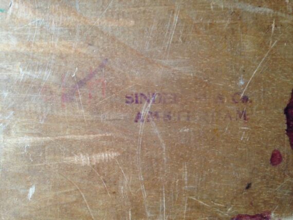 Vintage Poker set wood 1950 Amsterdam with chips and cards - Image 7