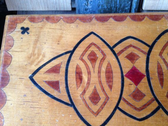 Vintage Poker set wood 1950 Amsterdam with chips and cards - Image 6
