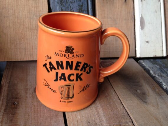 Tanners Jack orange beer mug stoneware England 1970 - Image 3