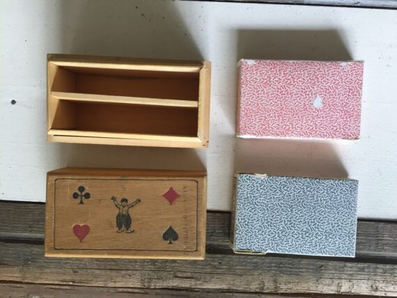 Wood 2 deck card box 1960 Holland - Image 4