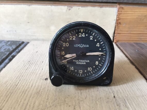 Lemania airplane 24 hour clock 1950 - Image 4
