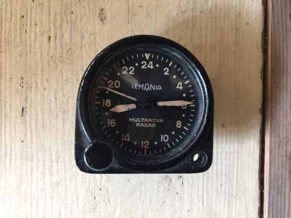 Lemania airplane 24 hour clock 1950 - Image 3