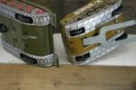 Tin plate toy 2x tanks mechanical 1960 Japan - Image 7