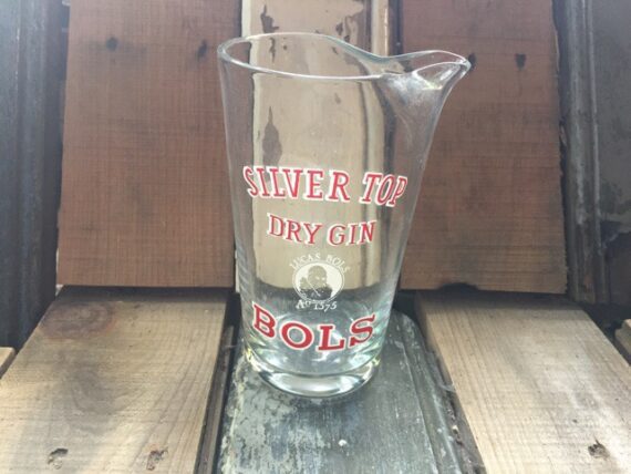 Bols silver top dry gin glass pitcher Netherlands 1970 - Image 5