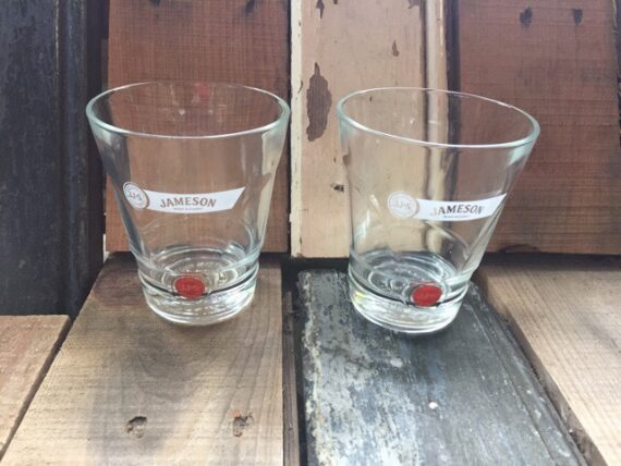 Set of 2 Jameson Whiskey glasses 1990 Ireland - Image 2