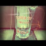 Bols silver top dry gin glass pitcher Netherlands 1970