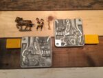 Meisterzinn mold 1006 large pulling horse rider 40mm Germany 1970