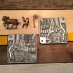 Meisterzinn mold 1006 large pulling horse rider 40mm Germany 1970