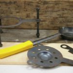 Meisterzinn melting stand and spoon 1970 Germany