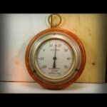 Wall thermometer Brabender burl wood 1960 Germany