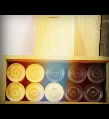 Checkers draughts wooden box set 1970 Netherlands