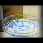 Glass Turn und Taxis beer large ashtray 1980 Germany