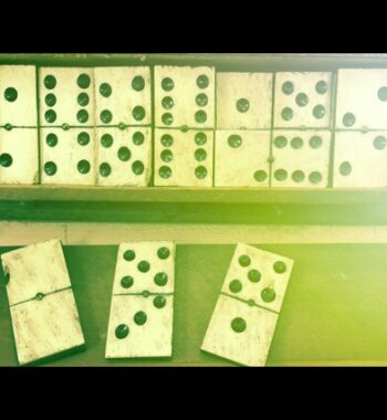 Double 6 Domino ebony Ivory set handmade in box 1880 Holland