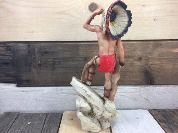 Large Castagna Indian Chief model 21cm solid resin Italy 1996 - Image 8