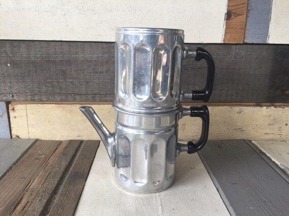 Neapolitan flip coffee pot stove top slow brew 1970 - Image 7