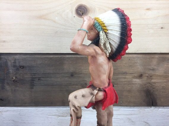 Large Castagna Indian Chief model 21cm solid resin Italy 1996 - Image 3