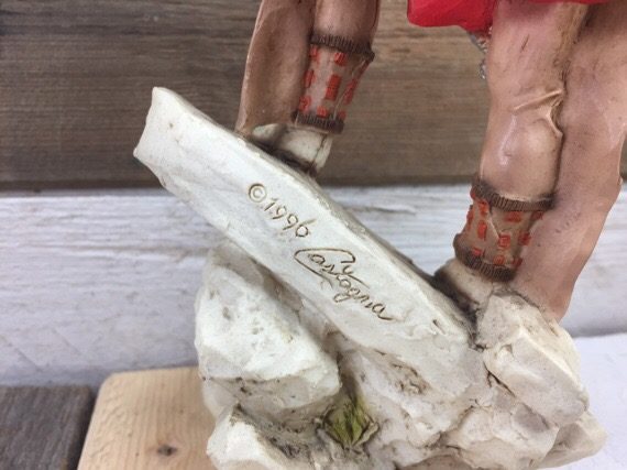 Large Castagna Indian Chief model 21cm solid resin Italy 1996 - Image 6