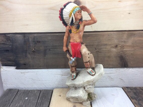 Large Castagna Indian Chief model 21cm solid resin Italy 1996 - Image 7