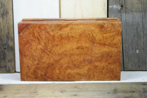 Handcrafted burl wood desk cigar box - Image 3