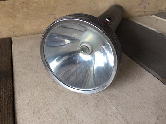 555 Flashlight tin chrome 1950 China - Image 4