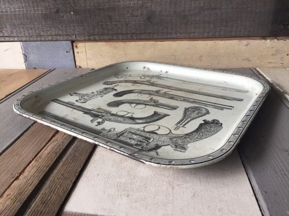 Fornasetti design serving waiter tray tin 1960 Italy - Image 6