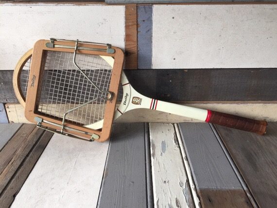 Dunlop Britannic wooden tennis racket 1970 England - Image 9