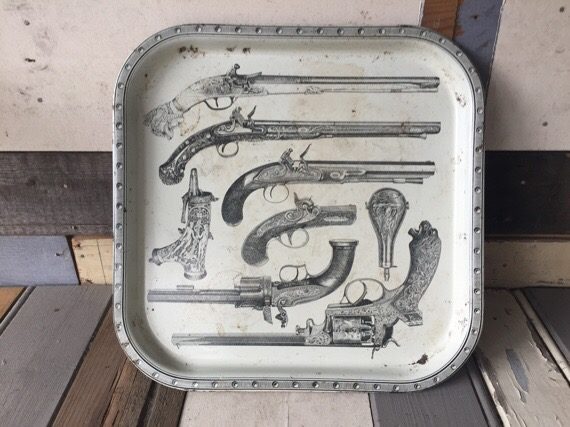 Fornasetti design serving waiter tray tin 1960 Italy - Image 2