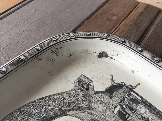 Fornasetti design serving waiter tray tin 1960 Italy - Image 3