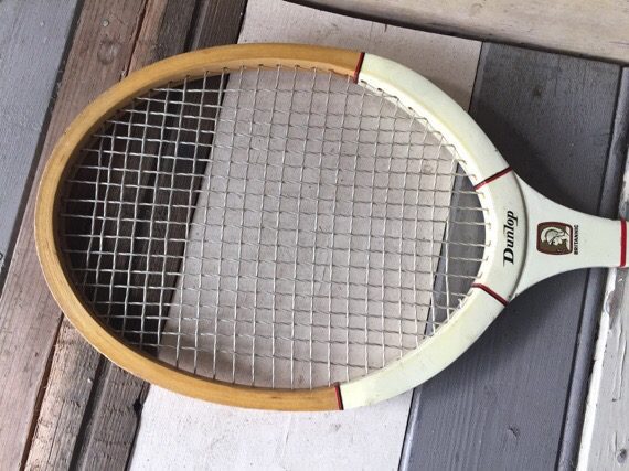 Dunlop Britannic wooden tennis racket 1970 England - Image 3
