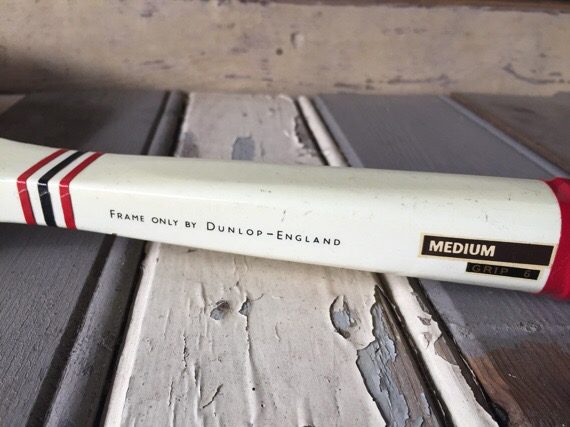 Dunlop Britannic wooden tennis racket 1970 England - Image 7