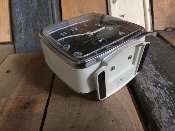 Seiko Corona Repeater white steel alarm clock 1960 Japan - Image 3