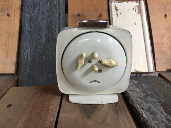 Seiko Corona Repeater white steel alarm clock 1960 Japan - Image 6