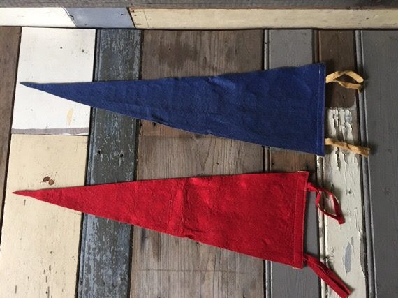 Pennants set of 4 large felt flags 1960 USA - Image 3