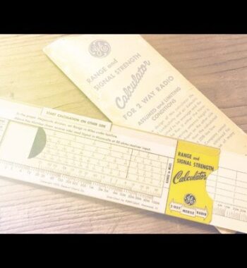 General Electric radio signal calculator Slide rule 1952 USA