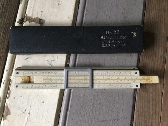 Nestler 27 Pracision smaller slide rule in case 1940 Germany - Image 3