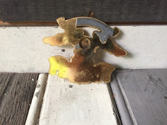 Harley Davidson Eagle metal emblem 1990 USA - Image 3