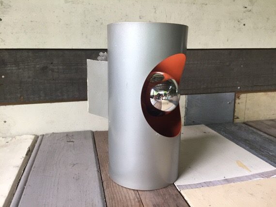 Design wall lamp orange silver 1970 - Image 4