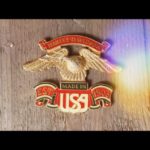 Harley Davidson Eagle metal emblem 1990 USA