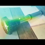 Daimon Flashlight large black halogen 1980 Germany