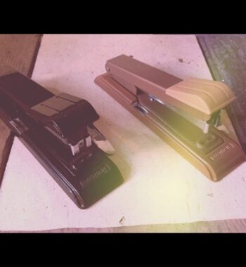 Bostitch B8 2x Staplers black brown 1960 USA