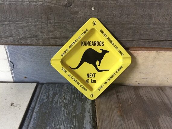 Winfield tin kangaroos sign Ashtray 1990 Australia - Image 2