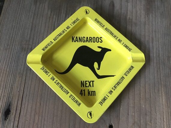 Winfield tin kangaroos sign Ashtray 1990 Australia - Image 4