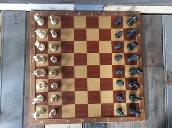 Chessboard and medieval Pieces 1960 Netherlands - Image 6