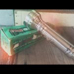 Flying Crane Flashlight tin chrome 1970 box China