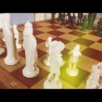 Chessboard and medieval Pieces 1960 Netherlands