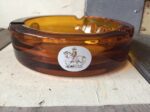 Caballero round amber glass ashtray 1980 Italy - Image 4