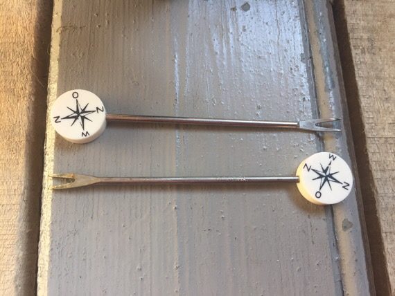 Nautical olive forks helm steering wheel 1970 - Image 4