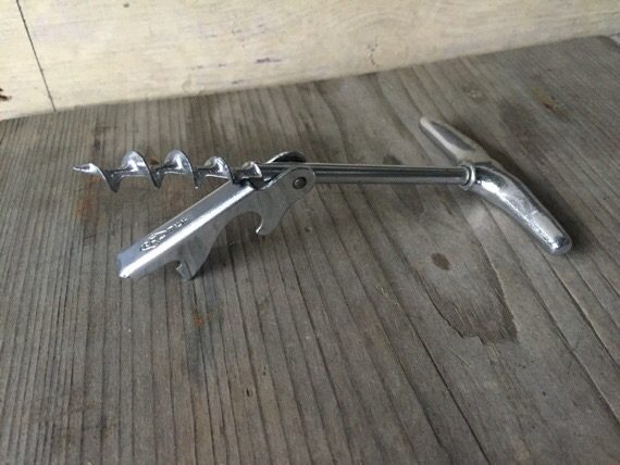 PPL finger pull corkscrew with opener 1960 Italy - Image 4